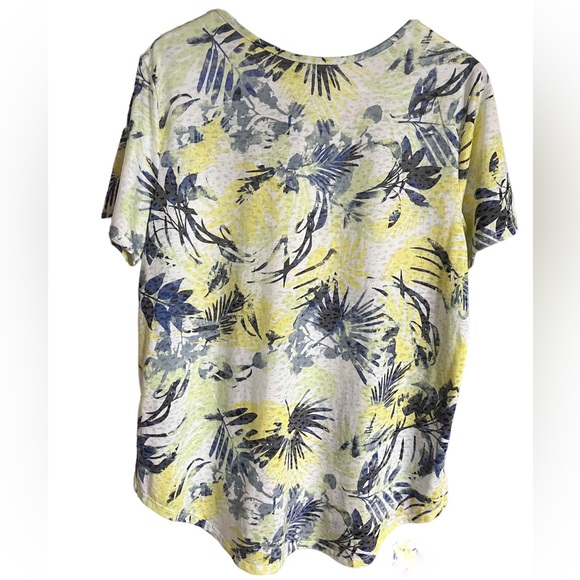Palm Grove Multicolor Women’s Short Sleeve Top Blouse Sz L - Picture 2 of 7